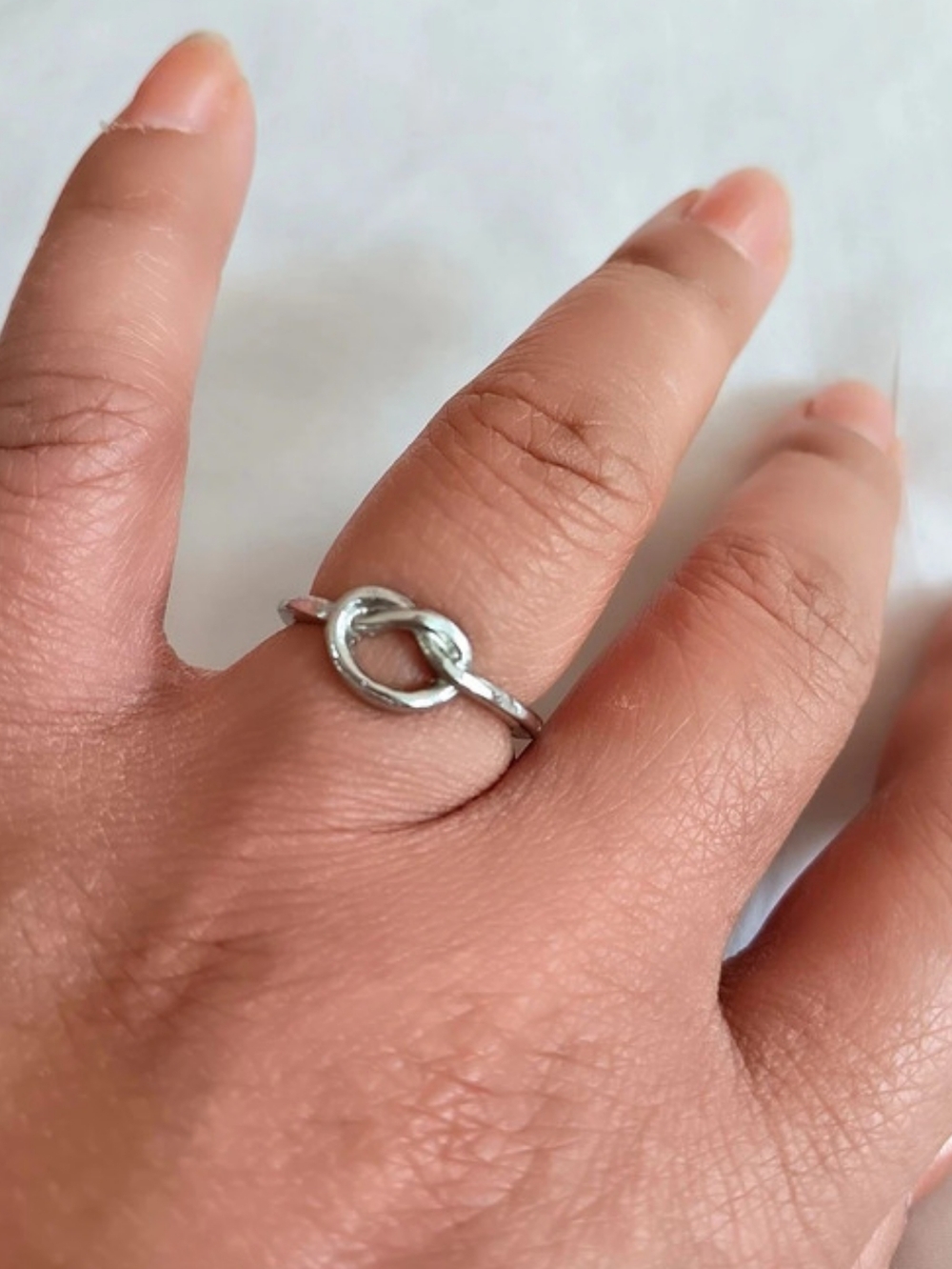 Silver Knot Ring Size 7